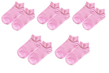 Load image into Gallery viewer, tittimitti® 98% ORGANIC COTTON Kid's Ankle Socks (5-pack). Ages 5 Through 12.