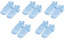 Load image into Gallery viewer, tittimitti® 98% ORGANIC COTTON Kid's Ankle Socks (5-pack). Ages 5 Through 12.