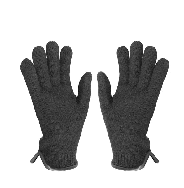 Stay Warm in Style: Discover tittimitti® 100% Virgin Wool Unisex Gloves with Genuine Leather Trim