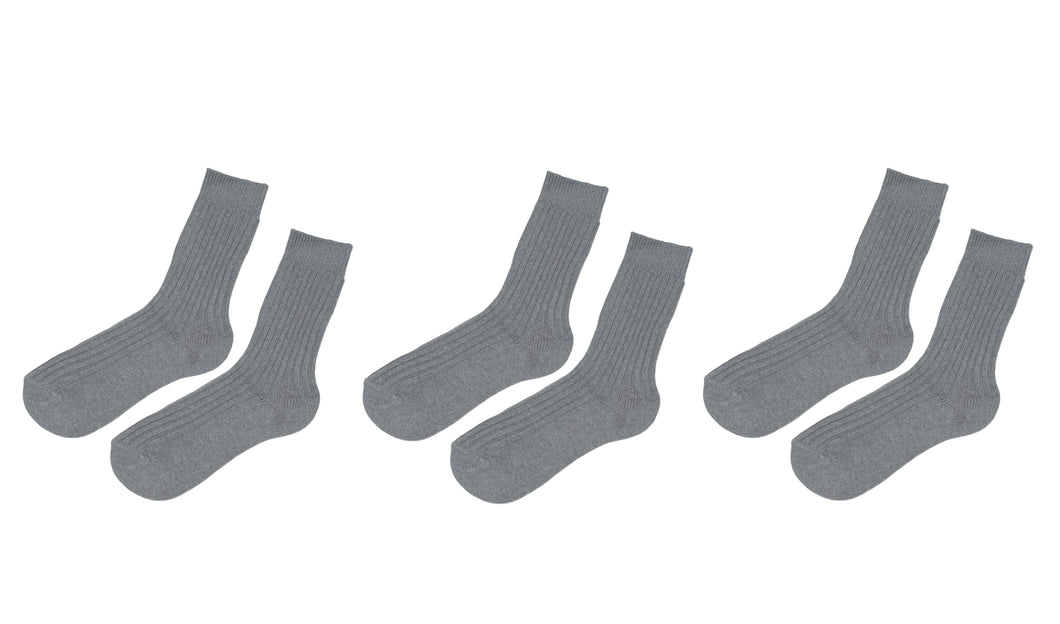 100% Organic Cotton Women's Boot Socks 3 Pairs Made in Italy