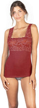 Charger l'image dans la galerie, EGI Luxury Modal Women's Lace-Trimmed Tank Top. Proudly Made in Italy (1137)