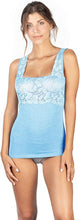 Charger l'image dans la galerie, EGI Luxury Modal Women's Lace-Trimmed Tank Top. Proudly Made in Italy (1137)