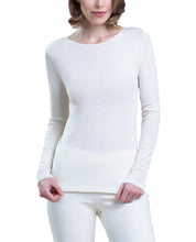 Load image into Gallery viewer, EGI ® Luxury Merino Wool Silk (85% Wool 15% Silk) Women&#39;s Long Sleeve T-Shirt. Proudly Made in Italy. (1411)