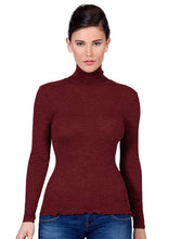 Load image into Gallery viewer, EGi Luxury Wool Silk Turtleneck Long Sleeve Top. Proudly Made in Italy (1494)