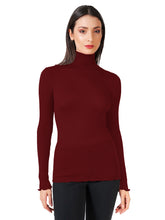 Load image into Gallery viewer, EGi Luxury Wool Silk Turtleneck Long Sleeve Top. Proudly Made in Italy (1494)