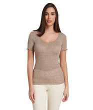 Load image into Gallery viewer, EGi Luxury Wool Silk Women's T-Shirt. Proudly Made in Italy (1495)