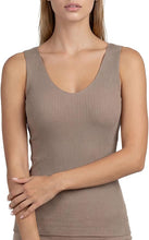Laden Sie das Bild in den Galerie-Viewer, BASIC COTTON Free Spirit Premium Quality 100% Cotton Women's Tank Top. Proudly Made in Italy (603)