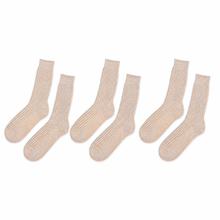 Load image into Gallery viewer, tittimitti® Men’s 100% Organic Cotton Boot Socks 3-Pack Thick Warm Winter Crew Socks (Made in Italy)