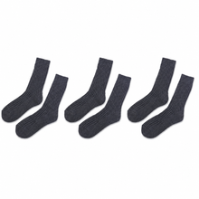 Load image into Gallery viewer, tittimitti® Men’s 100% Organic Cotton Boot Socks 3-Pack Thick Warm Winter Crew Socks (Made in Italy)