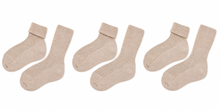 Charger l'image dans la galerie, tittimitti 75% Fine Merino Wool 25% Silk Luxury Kids Socks 3-Pack. Made in Italy.