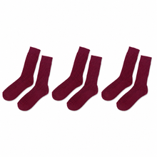 Load image into Gallery viewer, tittimitti® Men’s 100% Organic Cotton Boot Socks 3-Pack Thick Warm Winter Crew Socks (Made in Italy)