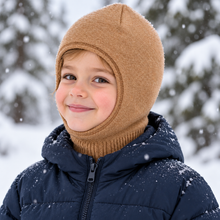 Laden Sie das Bild in den Galerie-Viewer, Kids 100% Virgin Wool Balaclava with Organic Cotton Lining