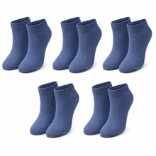 Load image into Gallery viewer, tittimitti® Kids 98% Organic Cotton Ankle Socks 5-Pack – Breathable Lightweight Socks for Active Kids