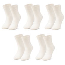 Load image into Gallery viewer, tittimitti® Kids 98% Organic Cotton Crew Socks 5-Pack – Breathable Everyday &amp; School Socks for Boys &amp; Girls (Soft, Durable, Stretch Fit)