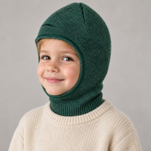 Laden Sie das Bild in den Galerie-Viewer, Kids 100% Virgin Wool Balaclava with Organic Cotton Lining