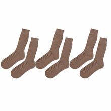 Load image into Gallery viewer, tittimitti® Men’s 100% Organic Cotton Boot Socks 3-Pack Thick Warm Winter Crew Socks (Made in Italy)