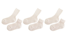 Load image into Gallery viewer, tittimitti® 100% Organic Cotton Kid&#39;s Socks (3-Pack) – Made in Italy, Unisex, Soft &amp; Breathable for Boys &amp; Girls.