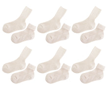 Cargar imagen en el visor de la galería, TITTIMITTI Kids Socks – 100% Organic Cotton Yarn from Italy | Undyed &amp; Unbleached, GOTS Certified, Made in Italy (Sizes 1–8 Years)