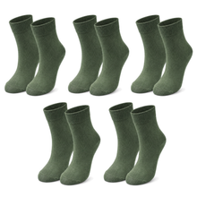 Load image into Gallery viewer, tittimitti® Kids 98% Organic Cotton Crew Socks 5-Pack – Breathable Everyday &amp; School Socks for Boys &amp; Girls (Soft, Durable, Stretch Fit)