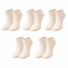 Load image into Gallery viewer, tittimitti® Kids 98% Organic Cotton Ankle Socks 5-Pack – Breathable Lightweight Socks for Active Kids