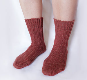 Wool-Silk Women's Winter Sports Socks Made in Italy