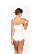 Load image into Gallery viewer, EGi Luxury Wool Silk Camisole Spaghetti Straps Top with Lace. Proudly Made in Italy.