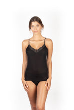 Load image into Gallery viewer, EGi Luxury Wool Silk Camisole Spaghetti Straps Top with Lace. Proudly Made in Italy.