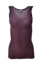 Load image into Gallery viewer, EGI Luxury Wool Silk Tank Top with Lace Trim. Proudly Made in Italy.