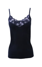 Load image into Gallery viewer, Mare Luxury 100% Mako Cotton Women&#39;s Lace-Trimmed Camisole. Proudly Made in Italy.