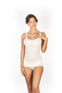 EGI Exclusive Women's Merino Wool Blend Lace-Trimmed Camisole. Proudly Made in Italy.