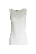 Load image into Gallery viewer, EGI Exclusive Merino Wool Blend Top with Tulle Trim. Proudly Made in Italy.