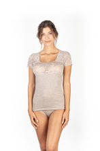 Load image into Gallery viewer, Mare Luxury Merino Wool Blend Women&#39;s Top with Lace. Proudly Made in Italy.