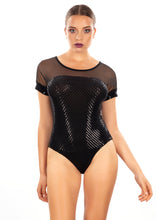Load image into Gallery viewer, EGI Exclusive Collections Black Lurex Bodysuit. Proudly Made in Italy.