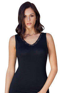 EGI Luxury Modal Women's Lace-Trimmed Camisole. Proudly Made in Italy.(1121)