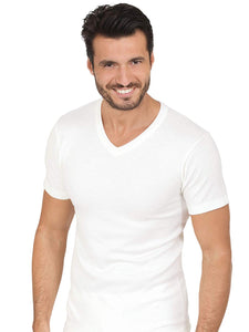 MaRe Premium Quality Cotton Wool Blend Men's V-Neck Neck T-Shirt. Proudly Made in Italy.