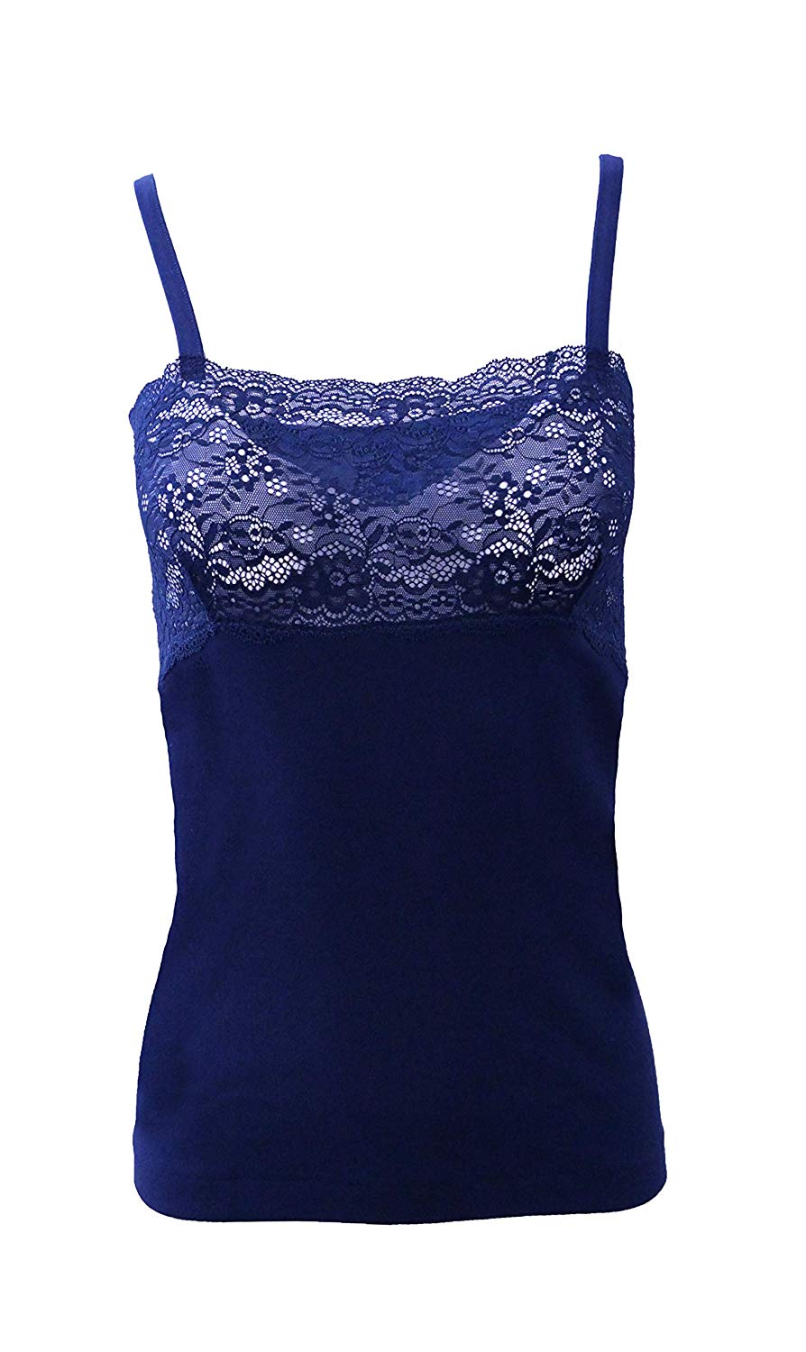 Mare Luxury 100% Mako Cotton Women's Lace-Trimmed Camisole. Proudly Ma