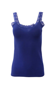 EGI Luxury Modal Women's Lace-Trimmed Camisole. Proudly Made in Italy.(1122)