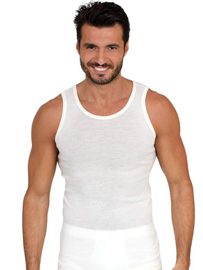 EGi Luxury Merino Wool Blend Men's Sleeveless Shirt Muscle Tank Top. Proudly Made in Italy.