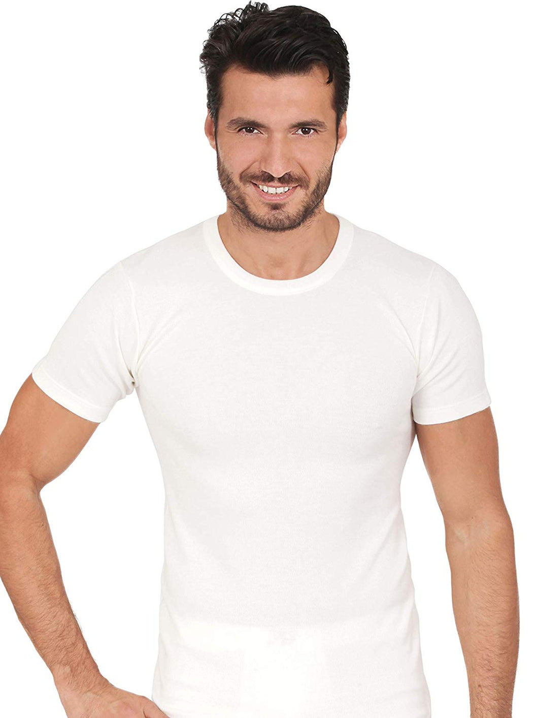 MaRe Premium Quality Cotton Wool Blend Men's V-Neck Neck T-Shirt. Proudly Made in Italy.