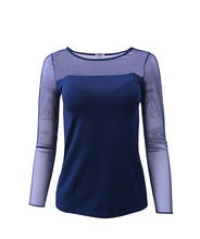Load image into Gallery viewer, EGI Luxury Modal Women&#39;s Tulle Top Long Sleeved. Proudly Made in Italy.