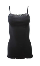 Load image into Gallery viewer, BASIC COTTON Free Spirit Premium Quality 100% Cotton Women&#39;s Camisole with Lace Trim.