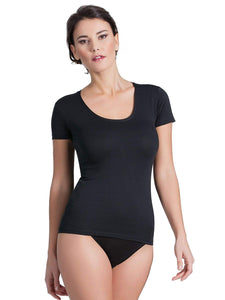 Camiseta de mujer EGI Luxury Modal. Fabricada con orgullo en Italia (cuello redondo profundo).