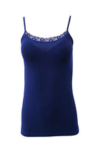 Load image into Gallery viewer, EGI Luxury Modal Women&#39;s Lace-Trimmed Tank Top. Proudly Made in Italy.(1120)