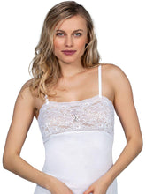 Load image into Gallery viewer, Mare Luxury 100% Mako Cotton Women&#39;s Lace-Trimmed Camisole. Proudly Made in Italy.