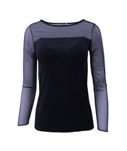 Load image into Gallery viewer, EGI Luxury Modal Women&#39;s Tulle Top Long Sleeved. Proudly Made in Italy.