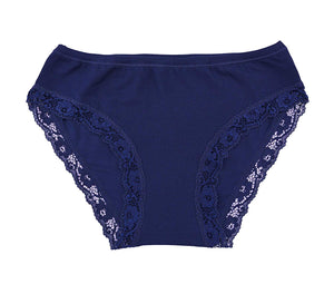 EGI Luxury Modal Women's Lace-Trimmed Briefs Panties. Proudly Made in Italy.(1125)
