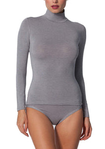 EGI Luxury Modal Women's Long Sleeved Turtleneck Top. Proudly Made in Italy.