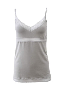 EGI Luxury Viscose Women's Lace-Trimmed Camisole. Proudly Made in Italy.