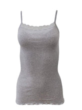 Load image into Gallery viewer, BASIC COTTON Free Spirit Premium Quality 100% Cotton Women&#39;s Camisole with Lace Trim.