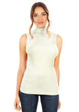 Load image into Gallery viewer, EGI Exclusive Collections Merino Wool Blend Mock Neck Sleeveless Top. Proudly Made in Italy.